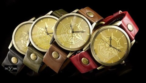 ZEGAREK DAMSKI TAYMA - RETRO PUNK 32 - oliwka (zx594c)