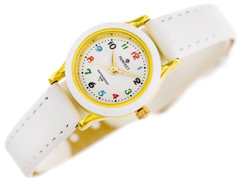ZEGAREK KOMUNIJNY DZIECIĘCY PERFECT LP195-01 biały (zp812c) + BOX