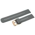 Pasek gumowy do zegarka U27 - ciemny szary/rosegold - 18mm