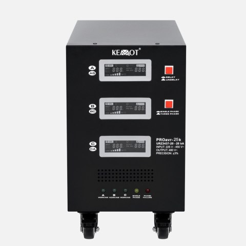 Automatyczny trójfazowy stabilizator napięcia KEMOT PROavr-25k
