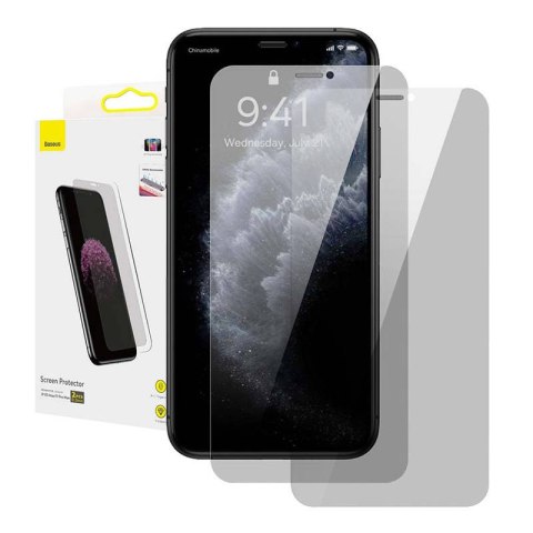 Szkło hartowane BASEUS do iPhone XS Max/11 Pro Max 0.3mm filtr prywatności 2szt.