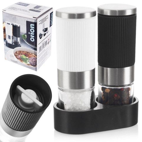 Zestaw Młynek do Pieprzu Soli ze Stojakiem Ręczny Solidny ORION 2 szt.