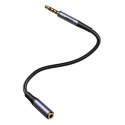 Kabel przedłużający AUX Joyroom SY-A09 mini jack 3.5mm żeński do mini jack 3.5mm męski, oplot, 1.2m (czarny)