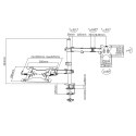 UCHWYT BIURKOWY DO MONITORA LED/LCD 13-32" + notebooka L-24 ART