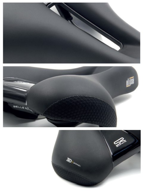 Siodło SELLEROYAL PREMIUM MODERATE 60st. ELLIPSE żelowe + elastomery unisex 474g
