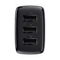 Ładowarka sieciowa BASEUS Compact Quick Charger 17W 3xUSB (czarna)