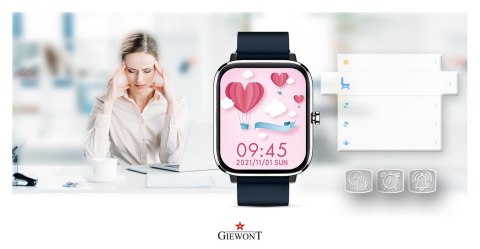 Smartwatch GIEWONT Dynamic SmartCall GW230-4 - Silver/Deep Ocean