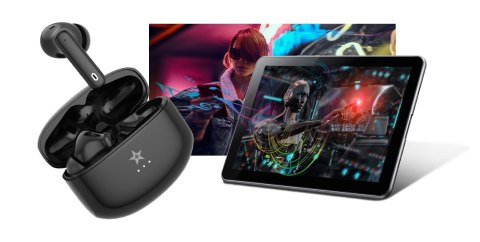 Słuchawki bezprzewodowe GIEWONT RealSound PRO ANC ENC GWS800-1 Czarne