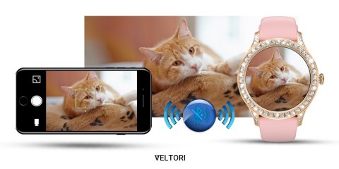 Smartwatch Damski VELTORI VT360-1 Różowy Pasek Silikonowy