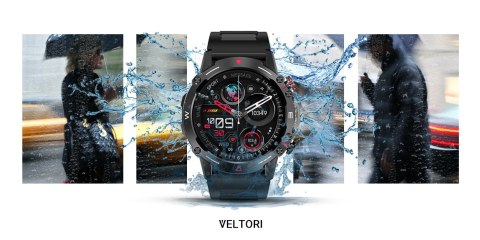 Smartwatch VELTORI VT110-1 Czarny Pasek Silikonowy