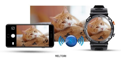 Smartwatch VELTORI VT130-1 Czarny Pasek Silikonowy