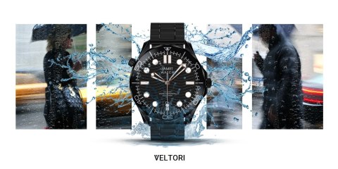 Smartwatch VELTORI VT150-1 Czarny Pasek Silikonowy + Czarna Bransoleta