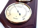 Stacja pogody Fischer - Barometr Higrometr Termometr - Mosiądz Drewno - 9176-22