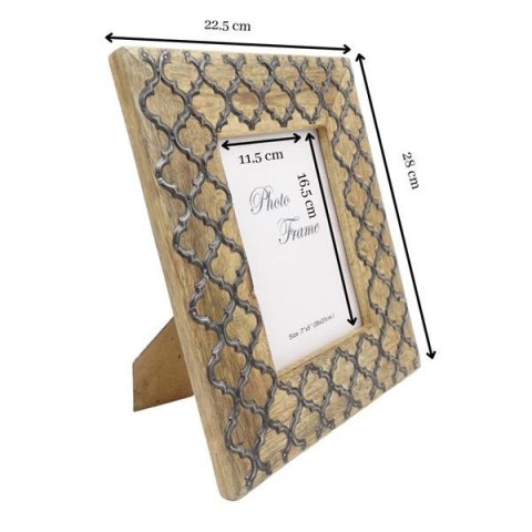 Drewniana ramka na zdjęcia - A-1155- koniczynka marokańska - format zdjęcia 13 x 18cm