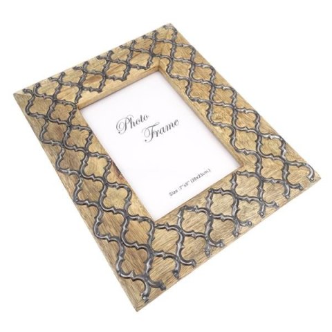 Drewniana ramka na zdjęcia - A-1155- koniczynka marokańska - format zdjęcia 13 x 18cm