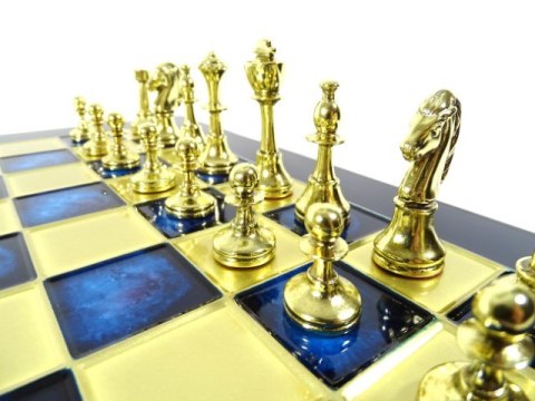 Ekskluzywne, Duże Klasyczne Szachy Metalowe Stauton - 36x36 cm - S34