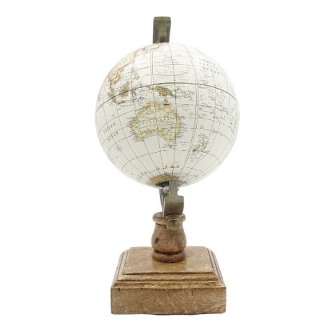 Globus dekoracyjny Amundsen na podstawie drewnianej - NC2130