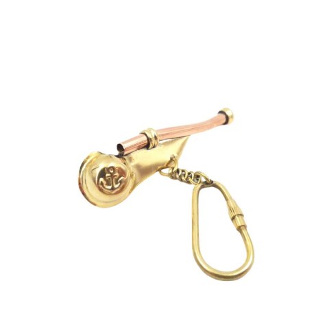 Brelok gwizdek bosmański mosiężny - KRT28B