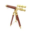 Duża mosiężna luneta na trójnogu - Wysokość maksymalna 57 cm - TDBL
