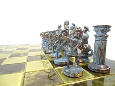 Szachy Mosiężne Łucznicy Duże 44x44cm - Luksusowy Prezent - S10BBRO