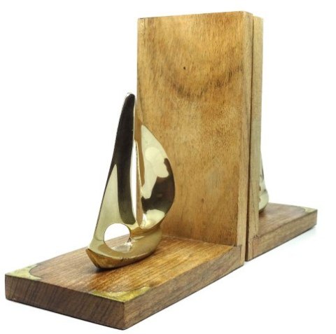 Podpórki do Książek Bookend Mosiężne Jachty - NC2677D