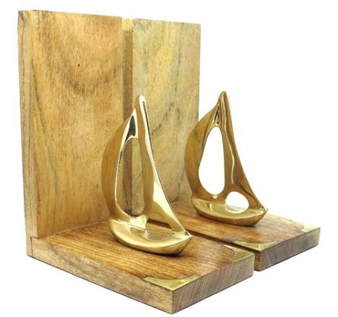Podpórki do Książek Bookend Mosiężne Jachty - NC2677D
