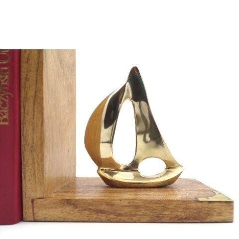 Podpórki do Książek Bookend Mosiężne Jachty - NC2677D