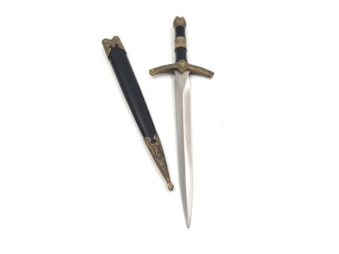 Sztylet Rycerski Dekoracyjny Stalowy - Replika - SW-178