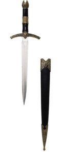 Sztylet Rycerski Dekoracyjny Stalowy - Replika - SW-178