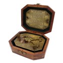 Zegar Słoneczny z Kompasem w Pudełku Drewnianym - Retro Prezent dla Podróżnika - SUN-0106