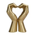 Złota Figurka Dekoracyjna Glamour - Serce z Dłoni 
- 44190FJ