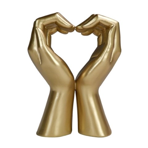Złota Figurka Dekoracyjna Glamour - Serce z Dłoni 
- 44190FJ