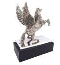 Pegaz - figurka dekoracyjna aluminiowa na podstawie stalowo-drewnianej - NI9935