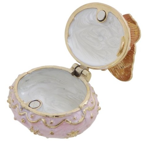 Wyjątkowe metalowe pudełeczko na biżuterię - Motylek - B0782-00