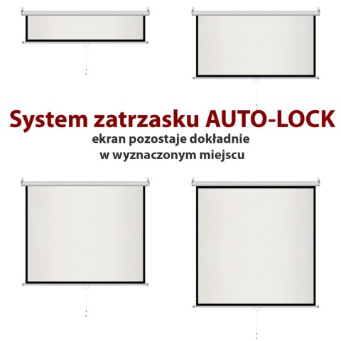 EKRAN RĘCZNY PÓŁAUTOMAT 4:3 150" 305x229cm MS-150 4:3 ART