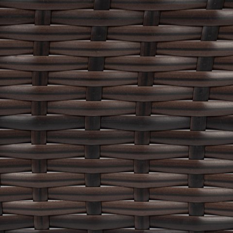 Ławka ogrodowa z technorattanu sofa CORDOBA czarna z beżowymi poduszkami