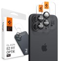 Spigen Optik Pro GLAS.TR EZ Fit Camera Protector 2-Pack - Szkło ochronne na obiektyw do iPhone 17 / 16 / 16 Plus (2 szt) (Czarny