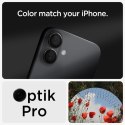 Spigen Optik Pro GLAS.TR EZ Fit Camera Protector 2-Pack - Szkło ochronne na obiektyw do iPhone 17 / 16 / 16 Plus (2 szt) (Czarny
