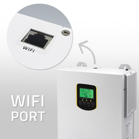 Qoltec Hybrydowy inwerter solarny Off-Grid 2.5kVA| 2.5kW | 100A | MPPT | LCD | BMS | Sinus