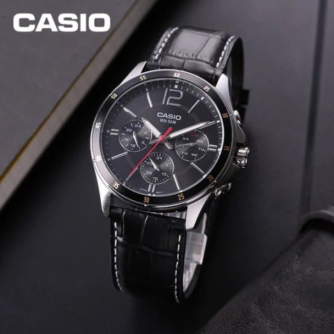 ZEGAREK MĘSKI CASIO MTP-1374L-1AV (zd064b) + BOX