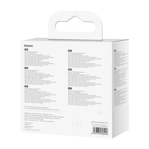 Ładowarka sieciowa Baseus GaN5 Pro, USB-C + USB, 100W + kabel (czarna)