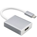 Qoltec Adapter przejściówka USB-C 3.1 | HDMI | 4K | MHL | Aluminiowy