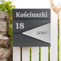 Skrzynka pocztowa na listy Boris antracyt z napisami