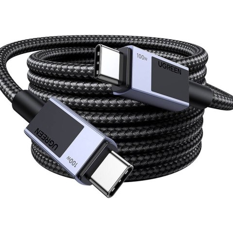 Kabel UGREEN L512 USB-C-USB-C 0.5m 100W 5A (czarny)