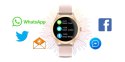 Damski SMARTWATCH G.Rossi SW014G-3 Różowe złoto, Silikonowy pasek