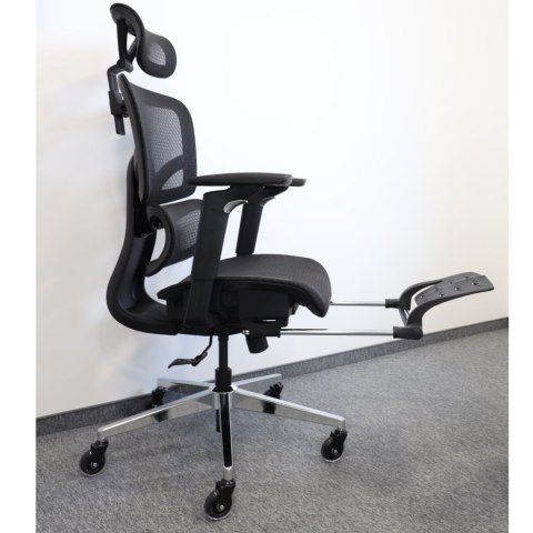 Ergonomiczny fotel biurowy regulowane krzesło biurowe z siatki - Czarne