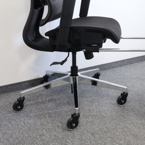 Ergonomiczny fotel biurowy regulowane krzesło biurowe z siatki - Czarne