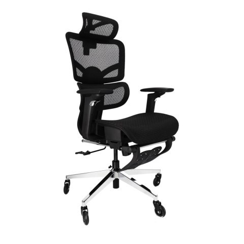Ergonomiczny fotel biurowy regulowane krzesło biurowe z siatki - Czarne