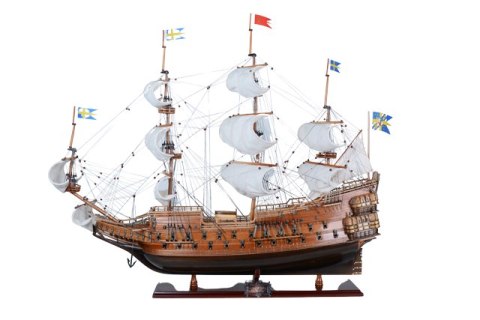 Ekskluzywny model żaglowca Vasa z rozwiniętymi żaglami - Vasa80R