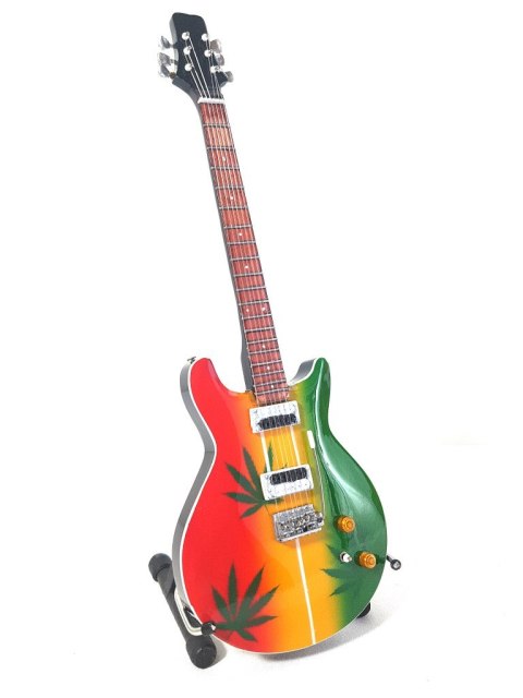 Mini gitara w stylu Bob Marley Tribute Ganja MGT-0468